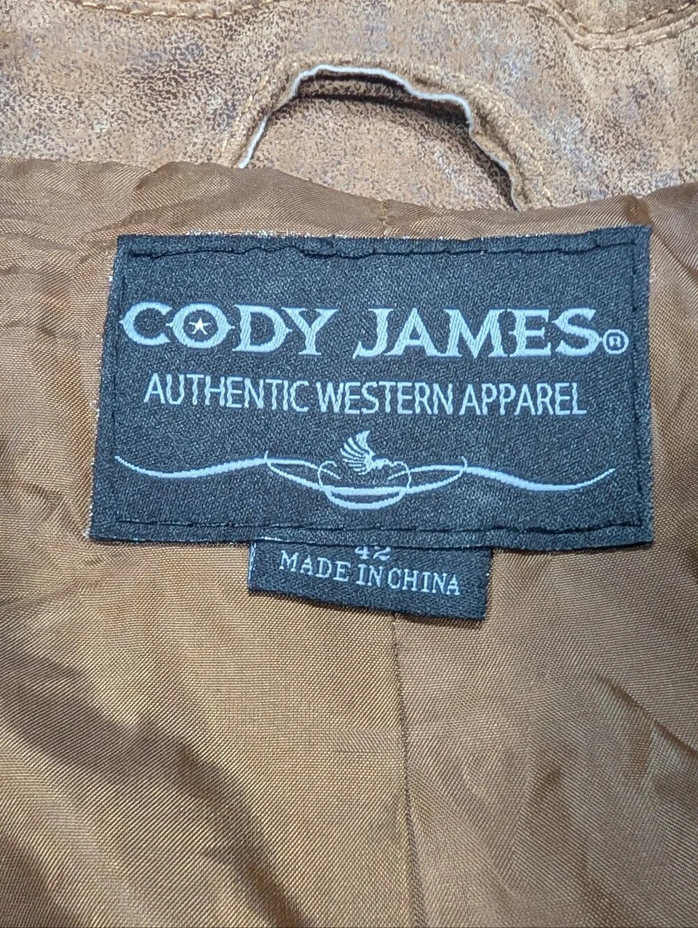 Cody James Jacket Mens 42 Brown Leather Suede Blazer Western Rugged Durable